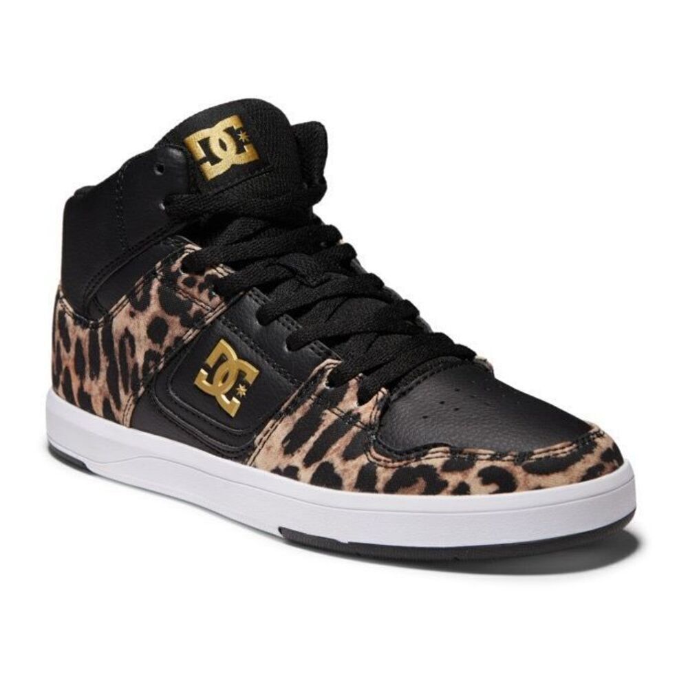 DC Cure High‑Top Skate Shoe Cheetah Print Women’s Size 7.5